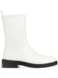Courrèges Rider leather boots - White