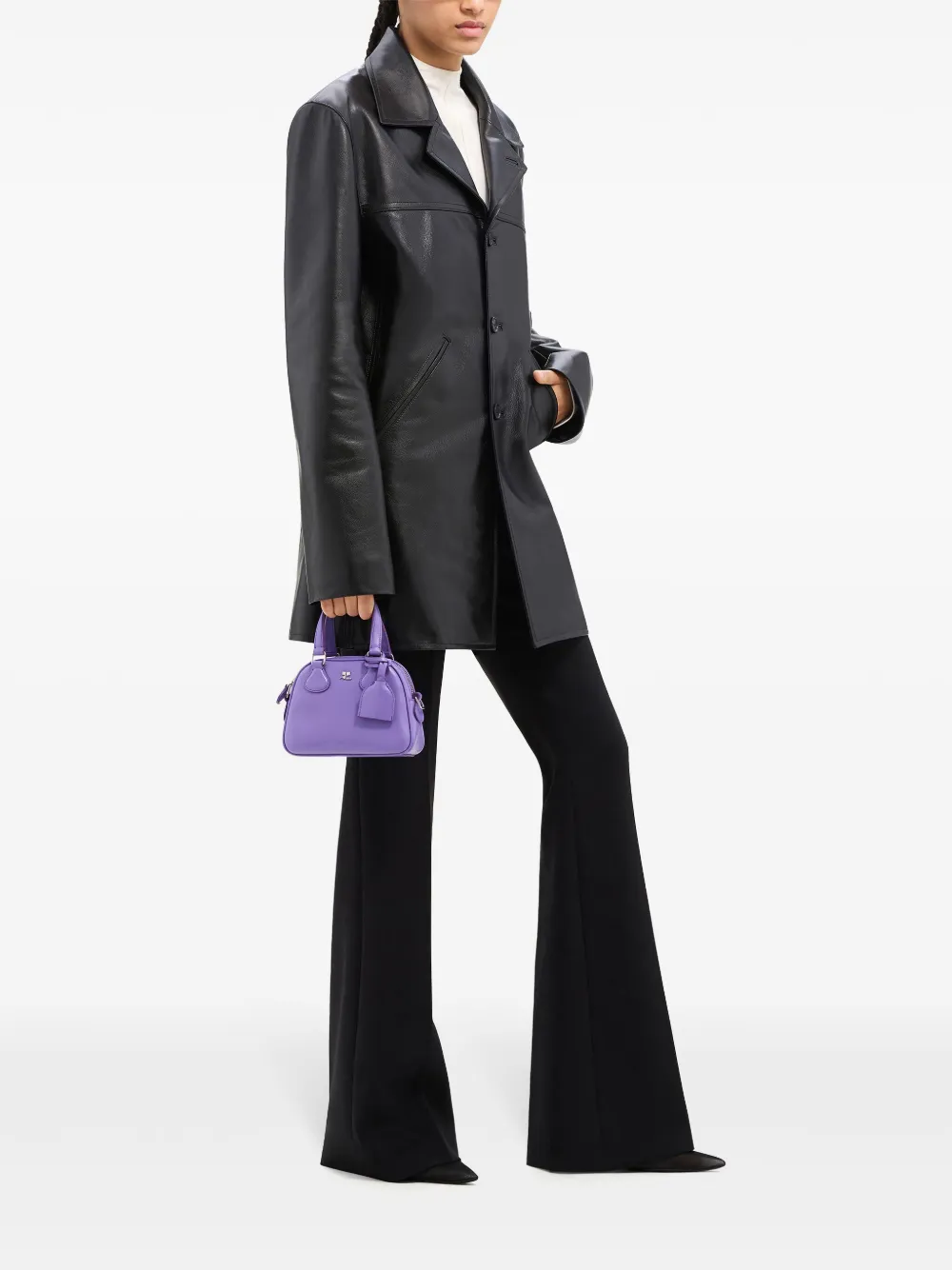 Courrèges logo leather mini bowling bag | Men | Image 2