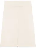 Courrèges layered front-zip midi skirt - Neutrals