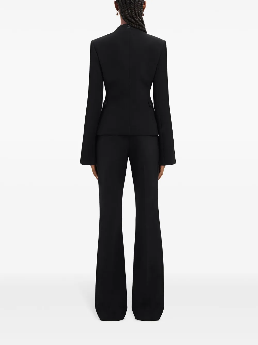 COURRÈGES HERITAGE CONCEALED-FASTENING CREPE JACKET