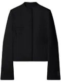 Courrèges Heritage concealed-fastening crepe jacket - Black