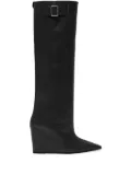 Courrèges Astro leather boots - Black