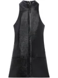 Courrèges sleeveless vinyl a-line dress - Black