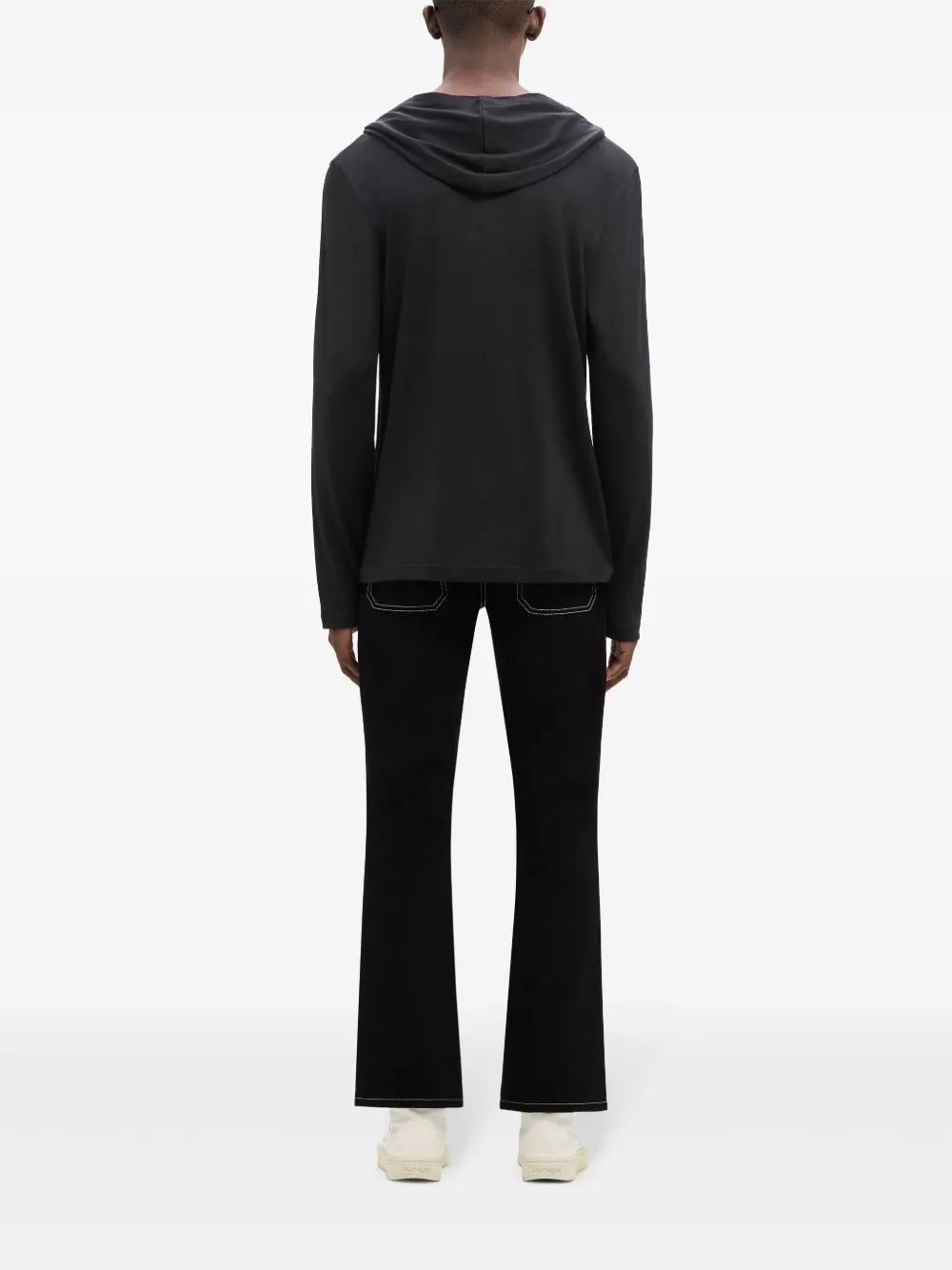 Courrèges Fijngebreide hoodie Zwart