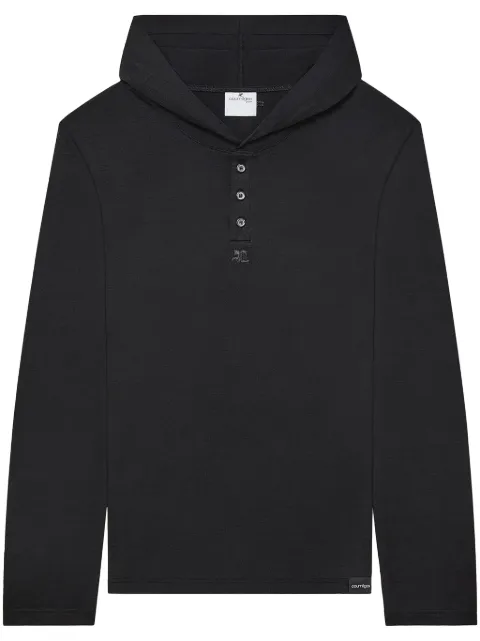 Courrèges fine-knit wool hoodie