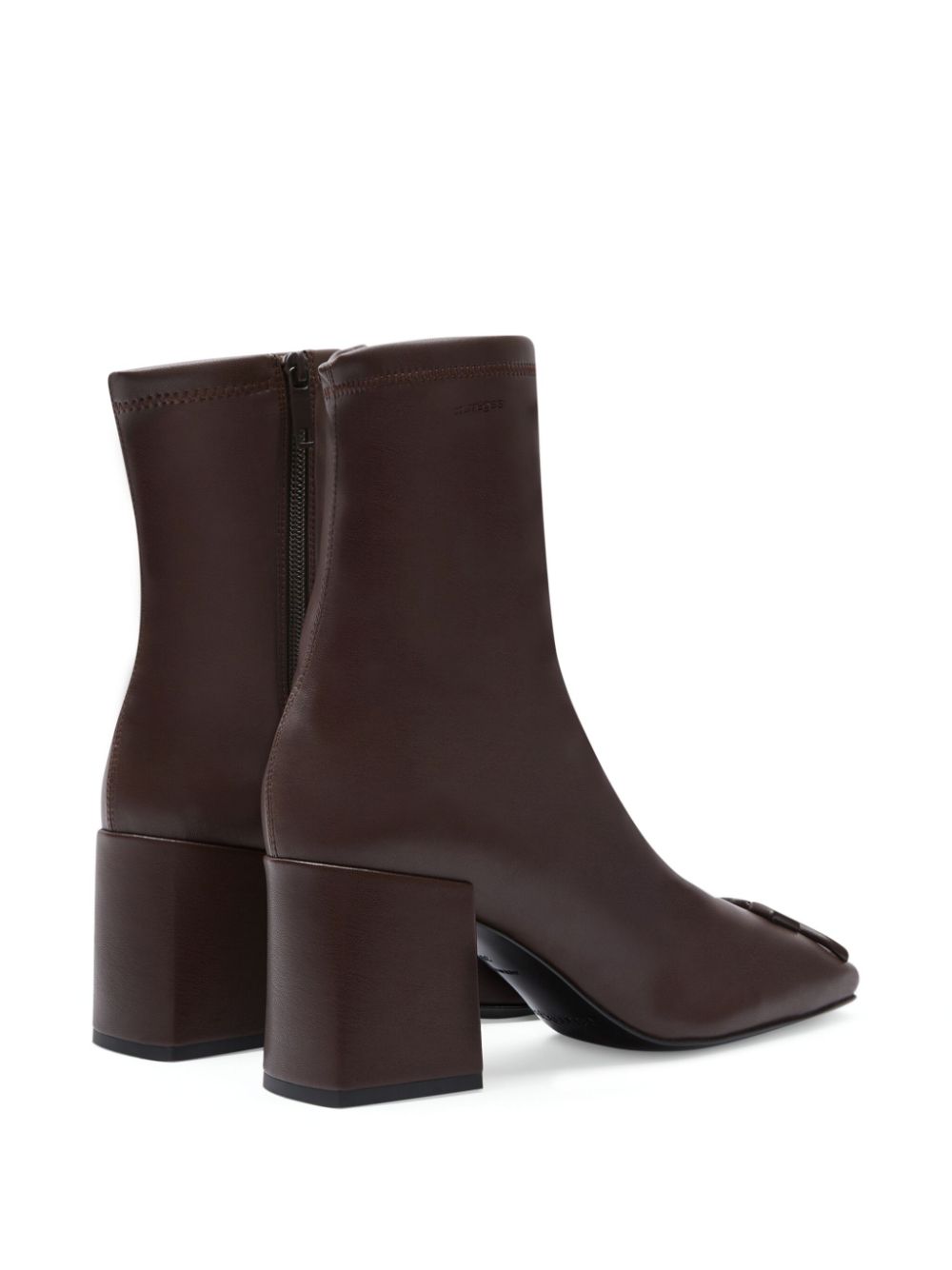 Courrèges Reedition leather boots Brown