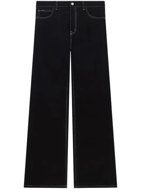 Courrèges jeans anchos de tiro medio
