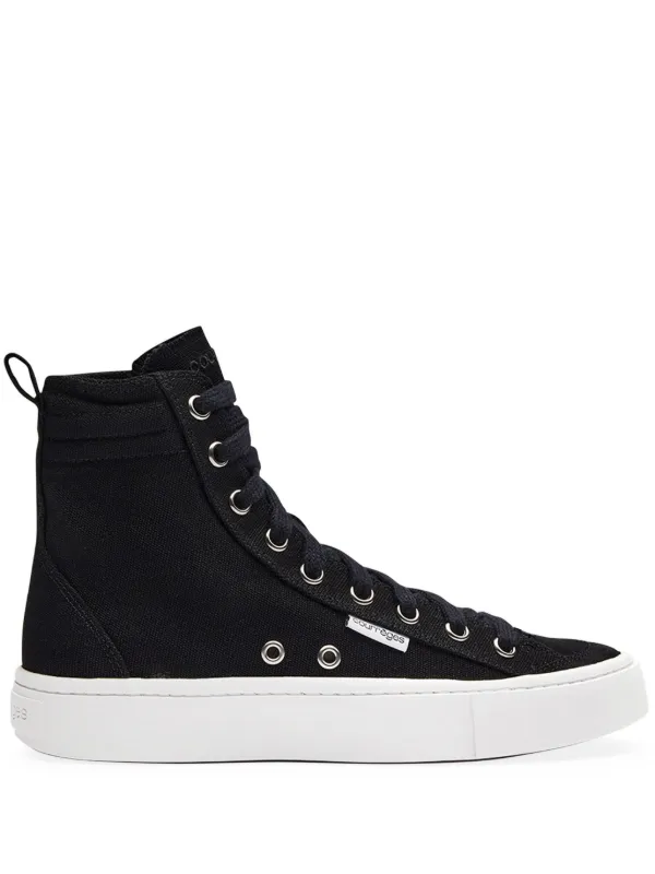 Courrèges Canvas 01 Hi-top Sneakers in Black