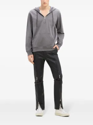 スウェット・トレーナー COURREGES COTTON HOODIE Courrèges logo-patch Cotton Hoodie | Grey | FARFETCH