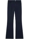 Courrèges 70's twill bootcut trousers - Blue