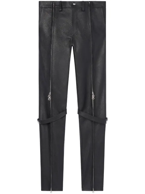 Courrèges zip-detailing leather pants