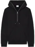 Courrèges zipped fleece hoodie - Black