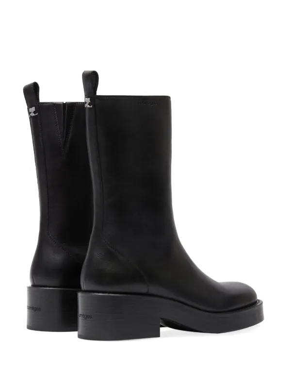 ミドルブーツ COURREGES Women Boots 324SAB032CR00689999 Black Courrèges Rider Leather Boots | Black | FARFETCH