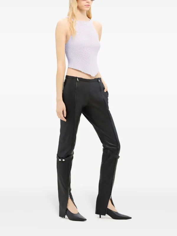 Courrèges Pointy rib-knit Tank Top | Purple | FARFETCH TH