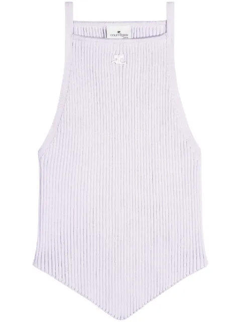 Courrèges Pointy rib-knit tank top
