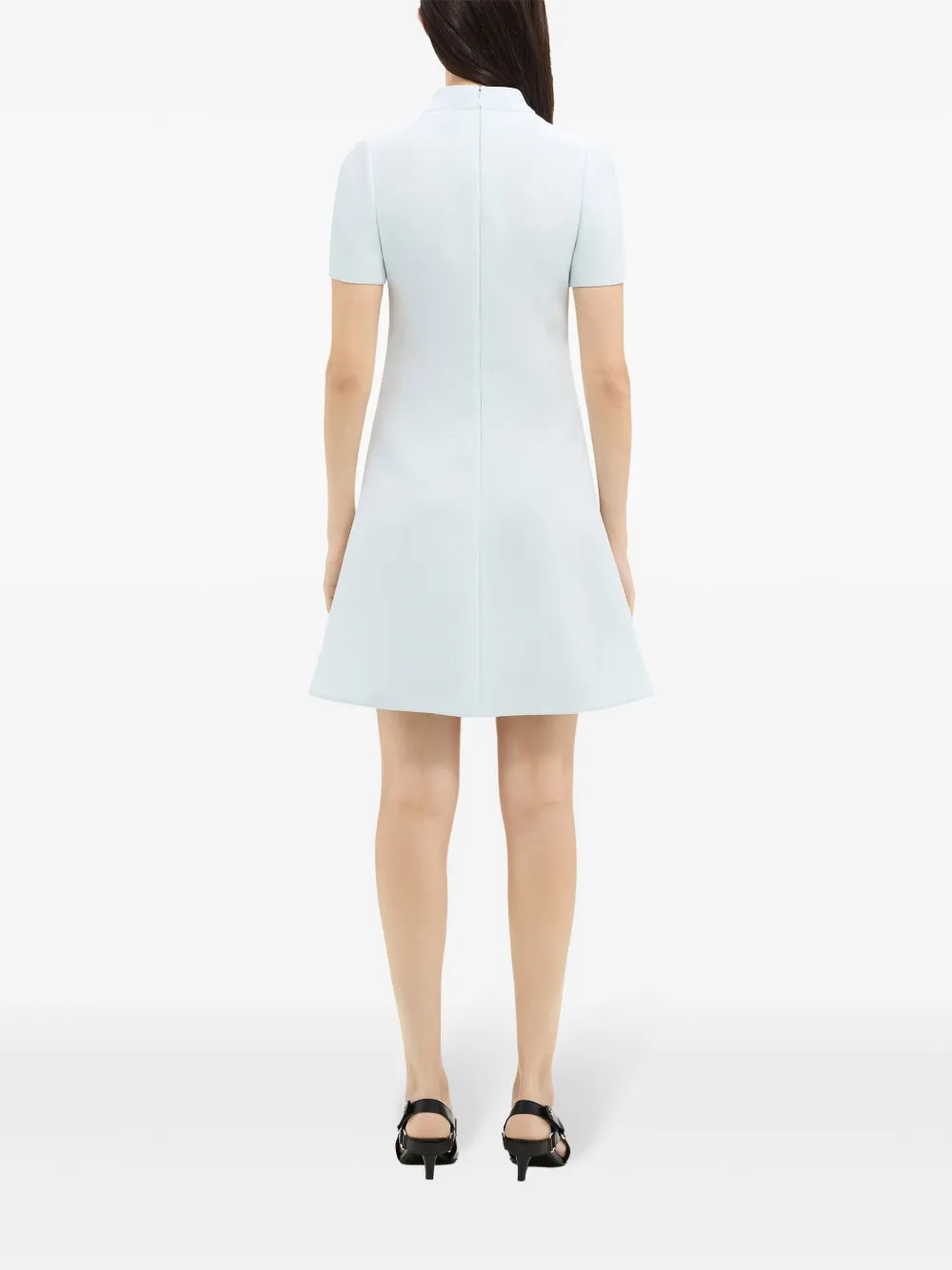Shop Courrèges Twill A-line Mini Dress In Blue