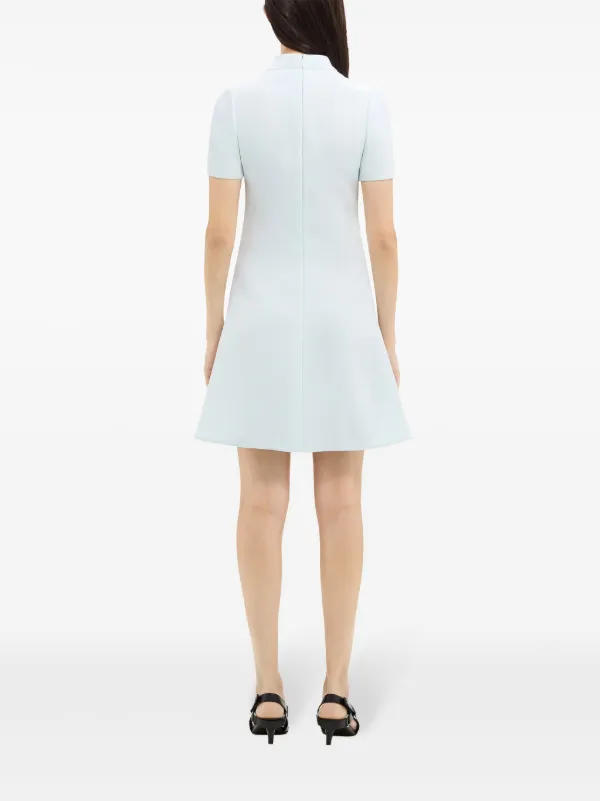 navy blue dress for baby girl AUTH NEW Cinq A Sept Round Neck Short Sleeve A-line Mini Dress