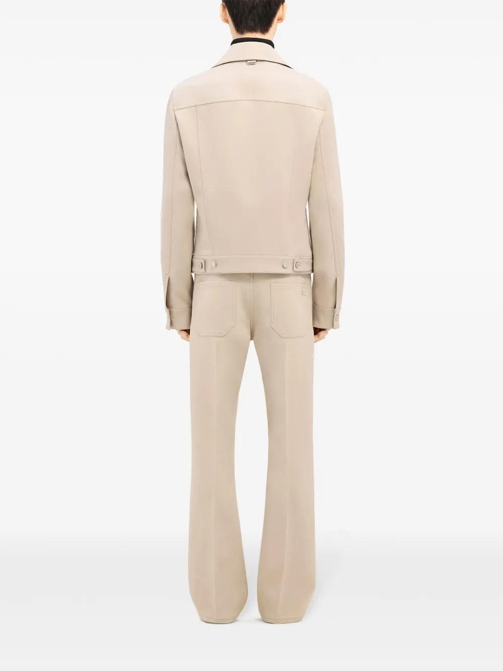 Courrèges Bootcut twill broek Beige