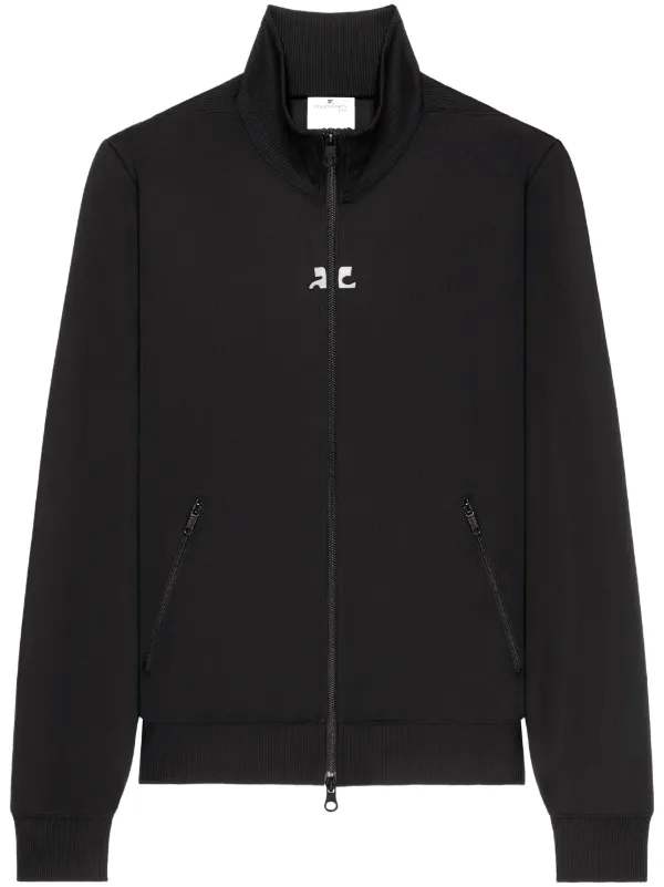 美品【courreges】ロゴ柄 ジャンパー 合物 羽織り ジャケット ブランド Courrèges ロゴ ジャケット | ブラック | FARFETCH JP