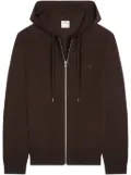 Courrèges zipped wool hoodie - Brown