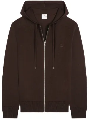 スウェット・トレーナー COURREGES COTTON HOODIE Courrèges logo-patch Cotton Hoodie | Grey | FARFETCH