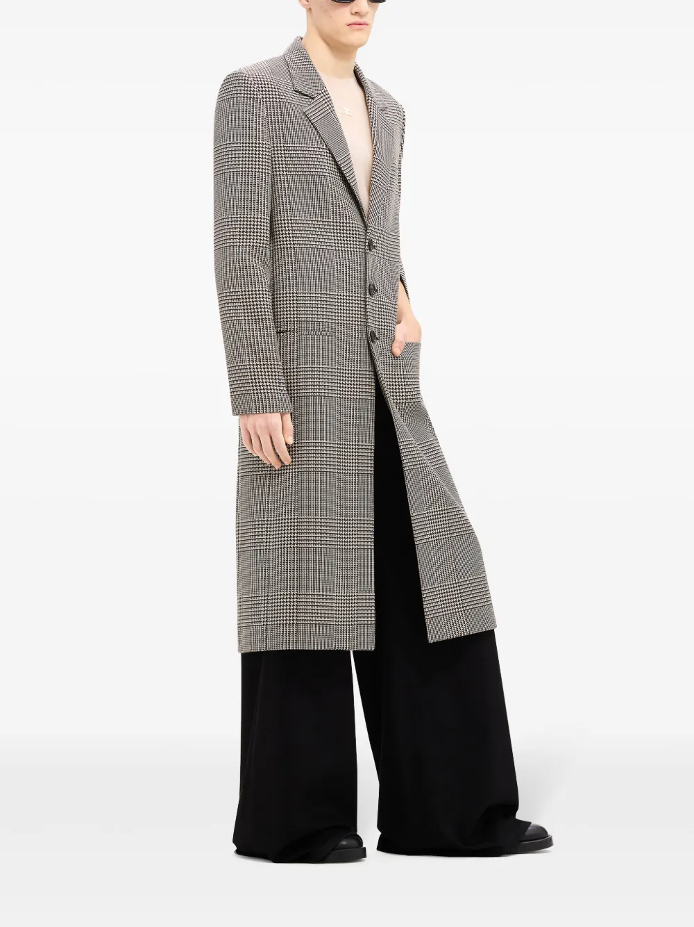 Courrèges Mantel met dubbele rij knopen Zwart
