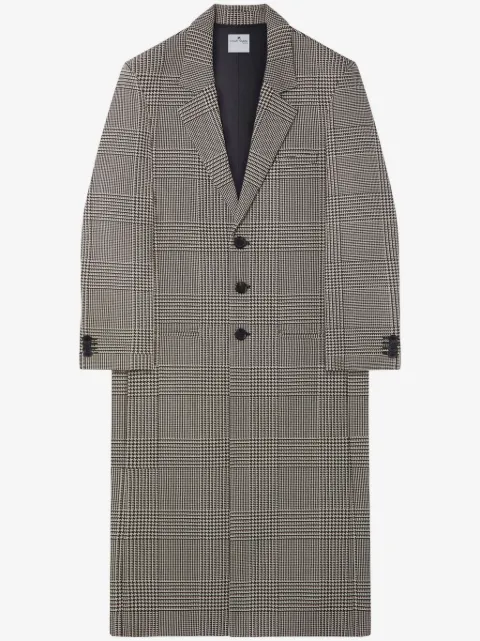 Courrèges prince of wales-pattern single-breasted coat 