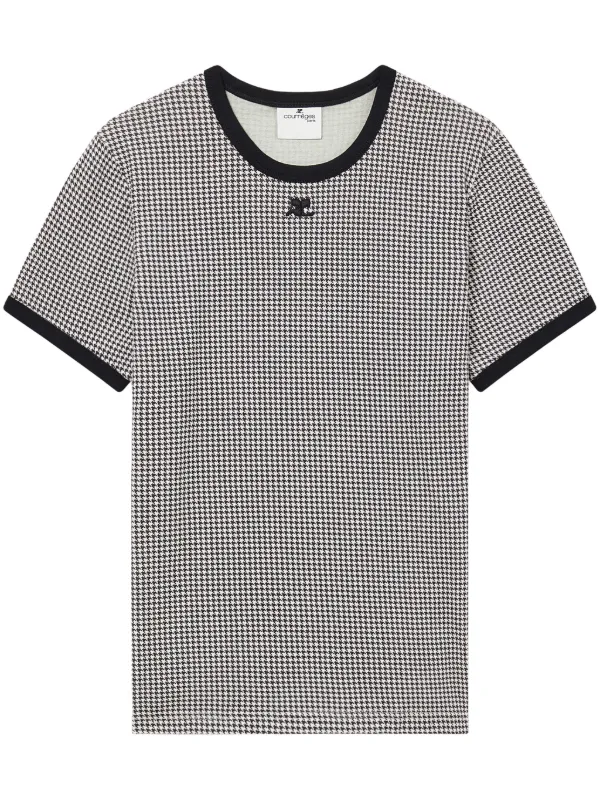 Courreges⭐︎ROUND NECK T-SHIRTS Courrèges Mesh crew-neck T-shirt | Neutrals | FARFETCH