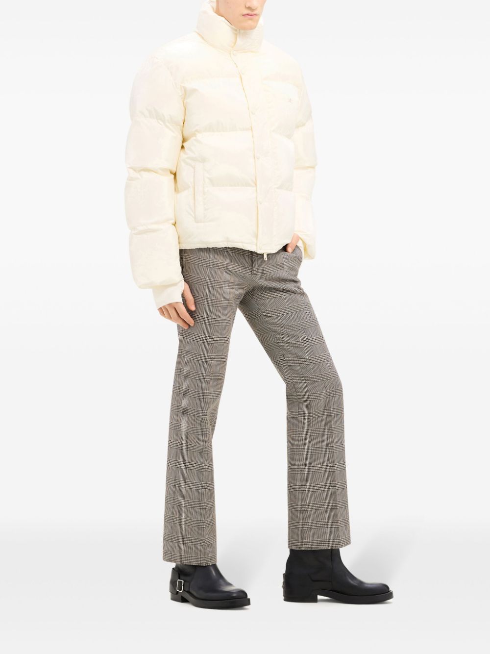 Shop Courrèges Quilted Padded Jacket In 中性色