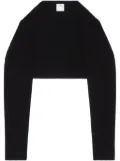 Courrèges wool shoulder cover up - Black