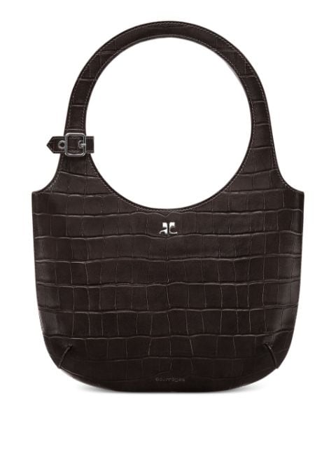 Courrèges sac Holy à effet peau de crocodile