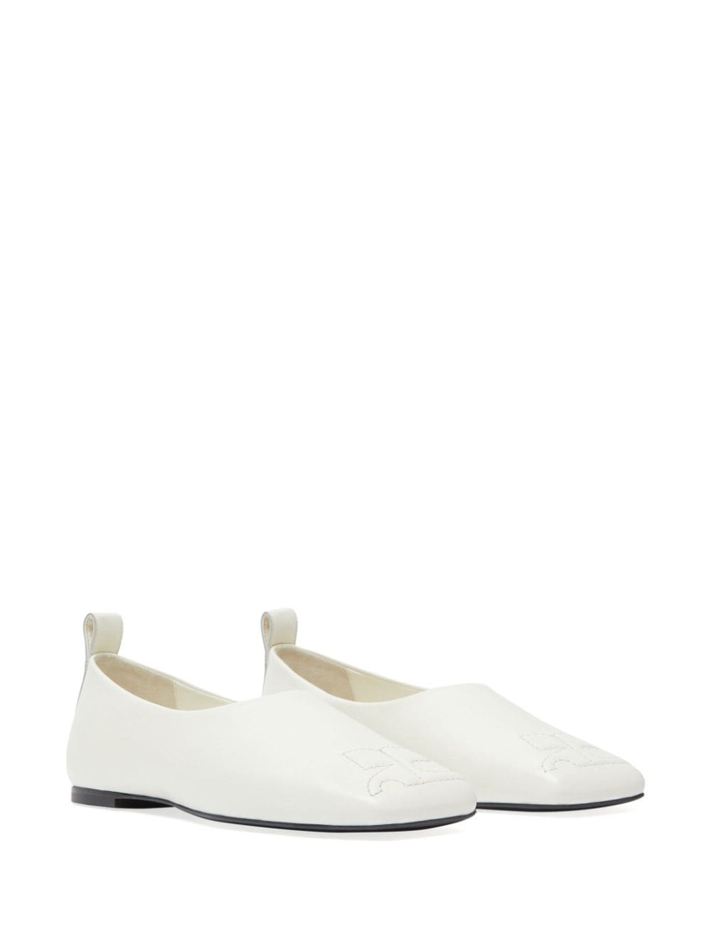 Courrèges Minimal leren loafers - Wit