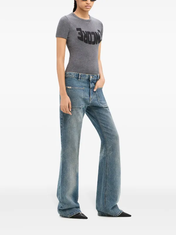 【関税&送料込】Courreges T-Shirt Ac Courrèges Resistance Destroyed AC T-shirt | Grey | FARFETCH