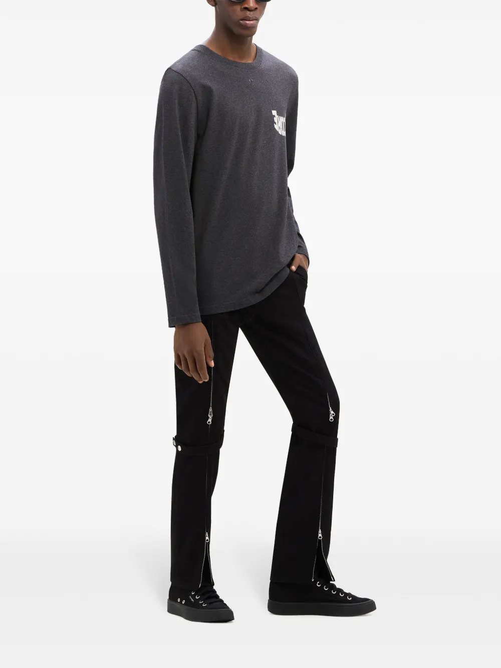 Courrèges T-shirt met lange mouwen Grijs