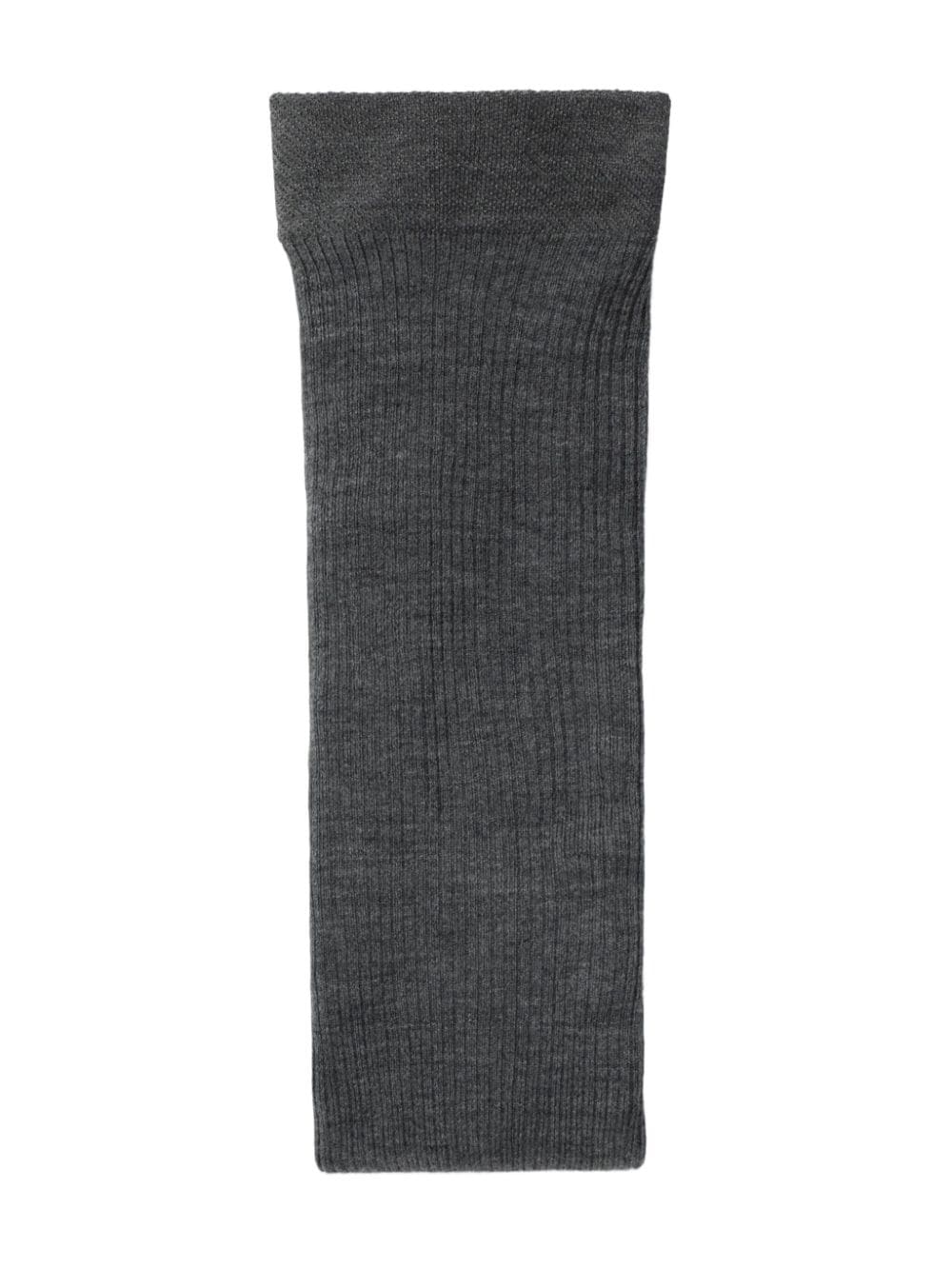 Shop Burberry Ribbed Wool-blend Tights In Grey