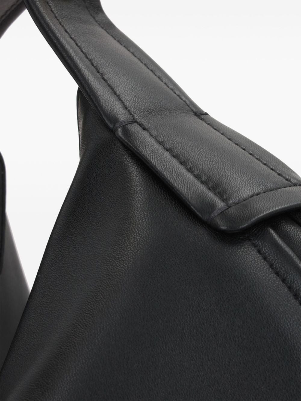Shop Valentino Go Hobo Leather Tote-bag In Black