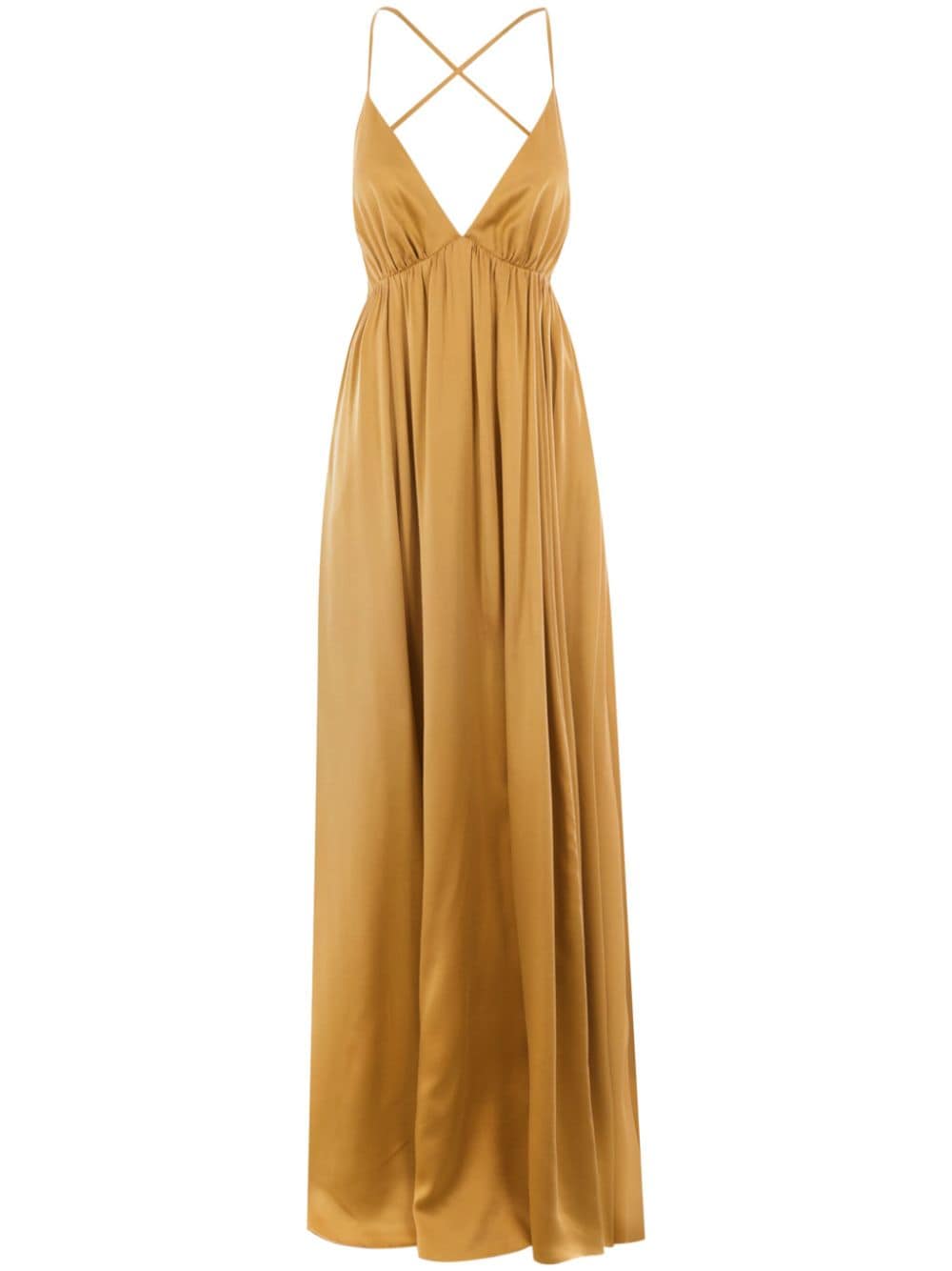 Zimmermann V-neck Silk Maxi Dress In Yellow