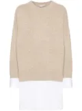 Stella McCartney layered-effect jumper - Neutrals