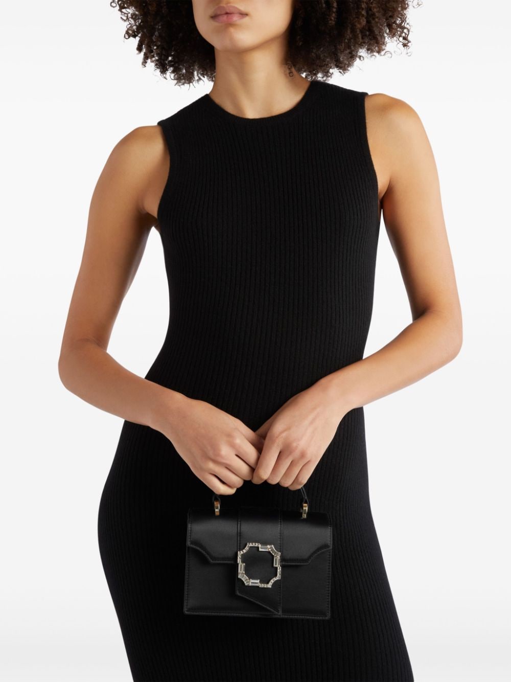 Shop Malone Souliers Audrey Cotton Mini Bag In Black