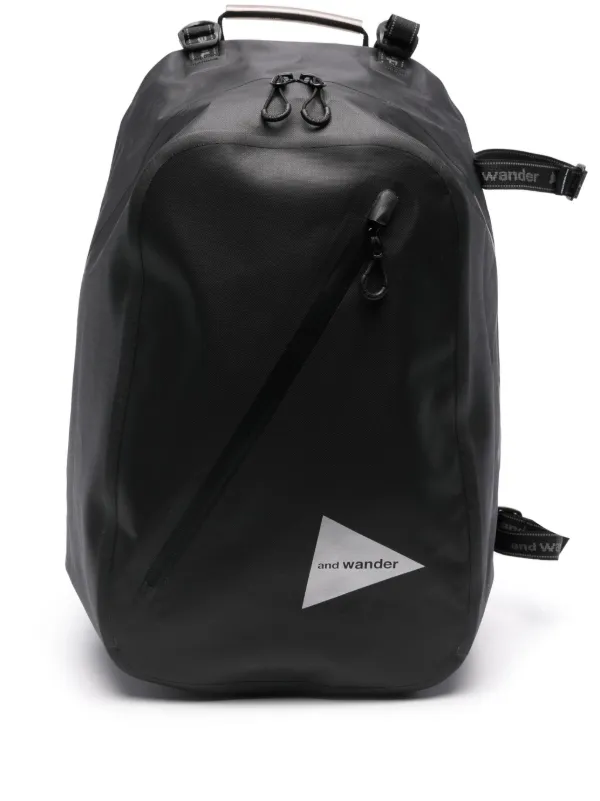 And Wander logo-print Backpack | Black | FARFETCH IN 