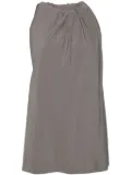Rick Owens gathered crepe tank top - Grey