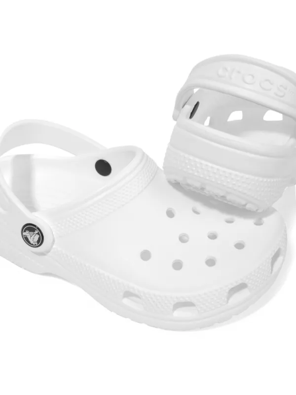 Crocs Kids Classic Perforated Sandals White FARFETCH GE