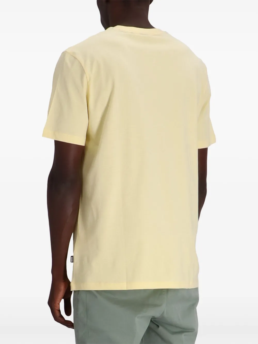 BOSS Katoenen-jersey T-shirt met logo-detail Geel