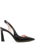 Anna F. 100mm slingback leather pumps - Black