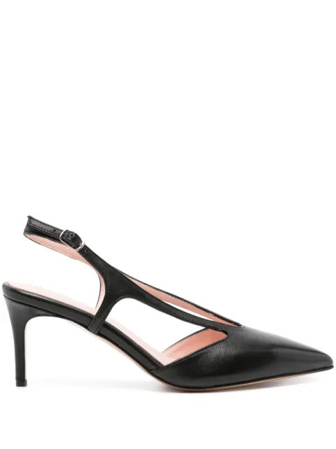 Anna F. 75mm slingback leather pumps