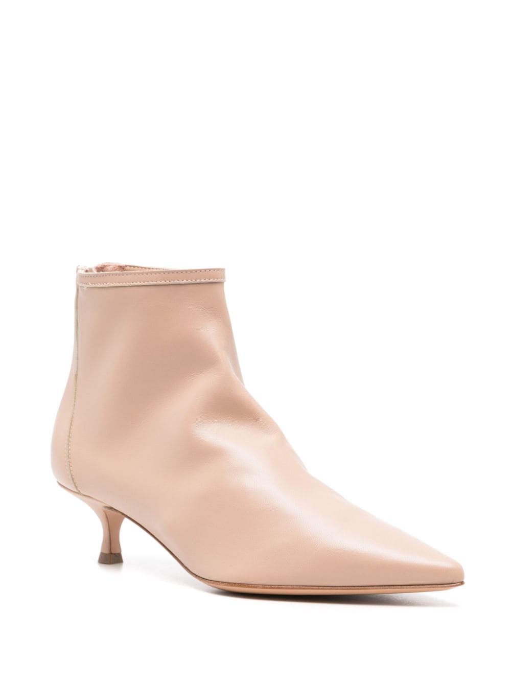 Anna F. 45mm leather ankle boots - Beige