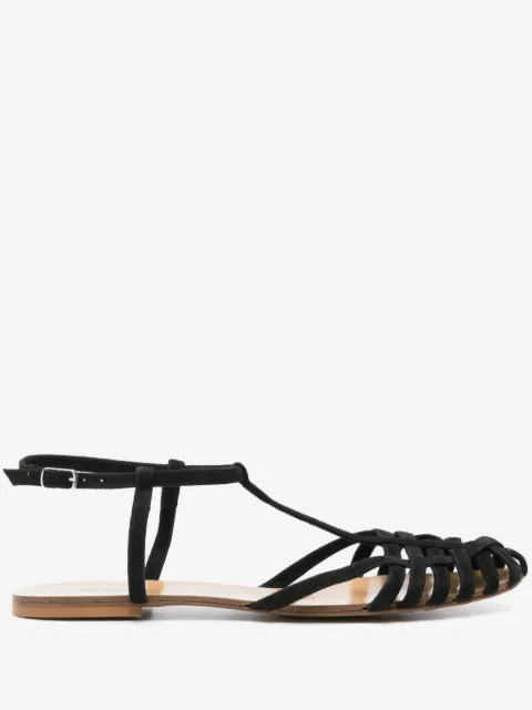 Anna F. caged suede sandals