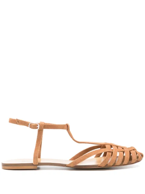 Anna F. caged suede sandals