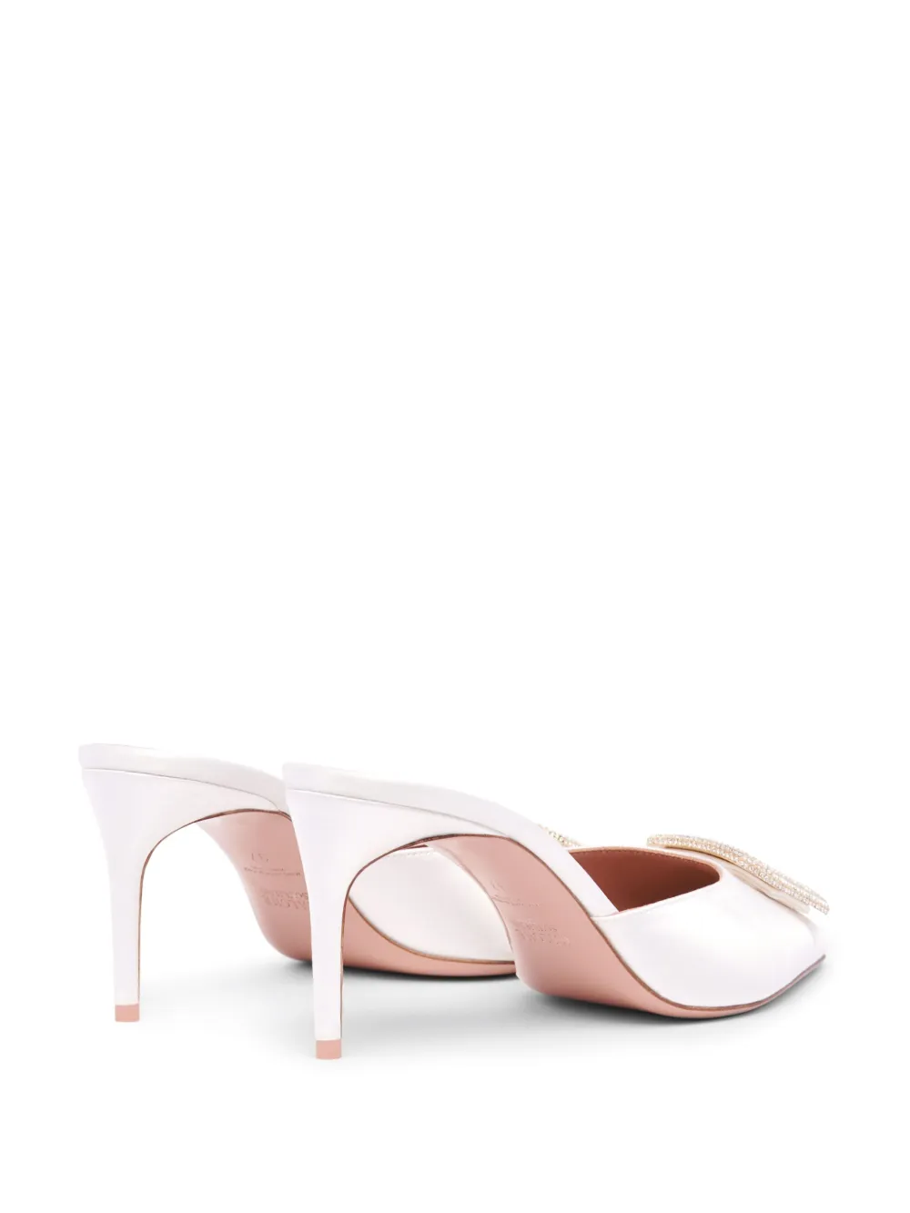 Malone Souliers Mona 70mm Leather Mules In White