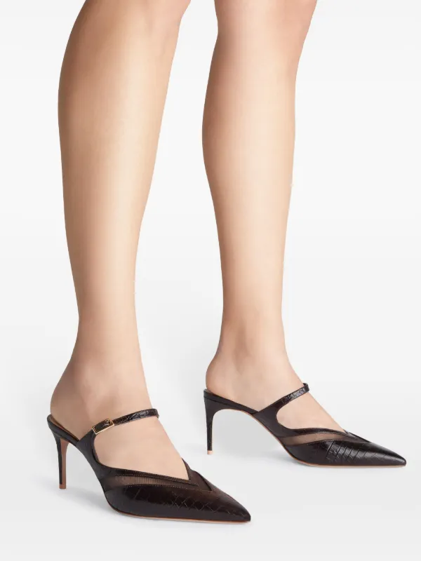 Malone Souliers Cristi 70 レザーミュール | ブラック | FARFETCH JP